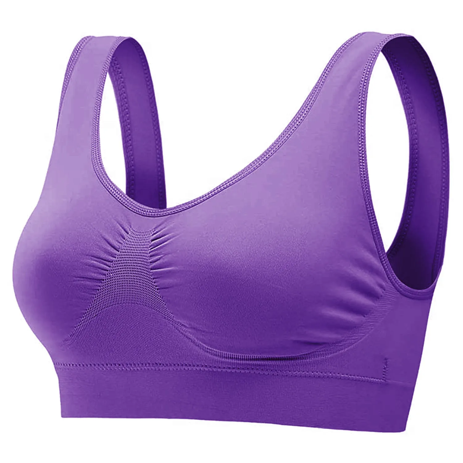 3-Pack: Women Seamless Wire-free Bra for Fitness Workout