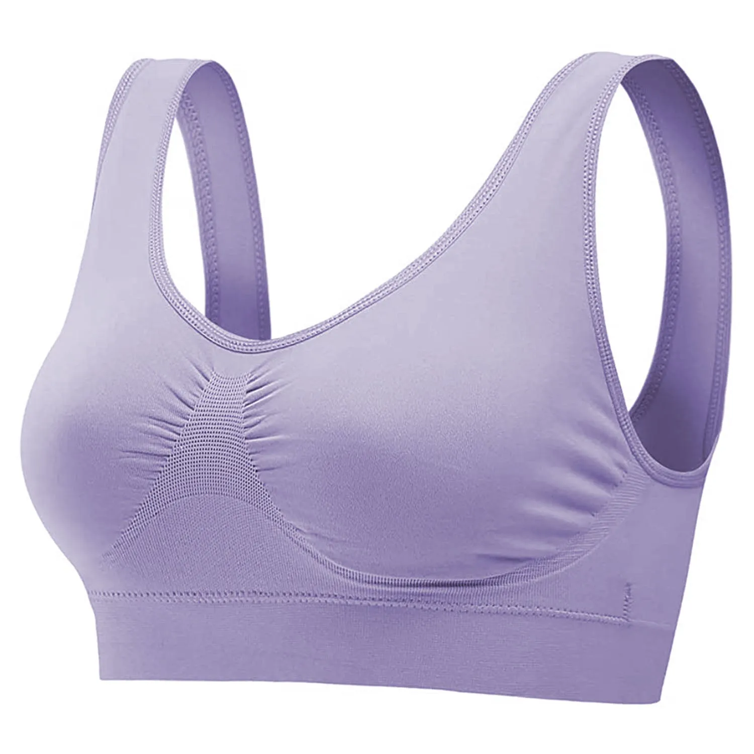 3-Pack: Women Seamless Wire-free Bra for Fitness Workout