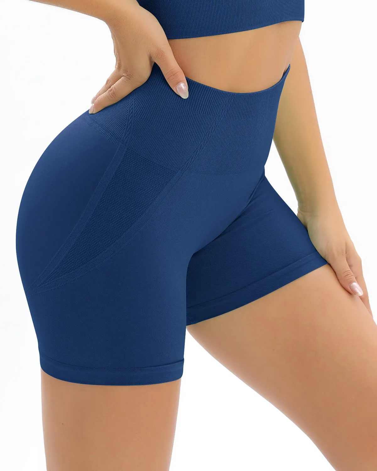 Addison Seamless Shorts - Navy Blue