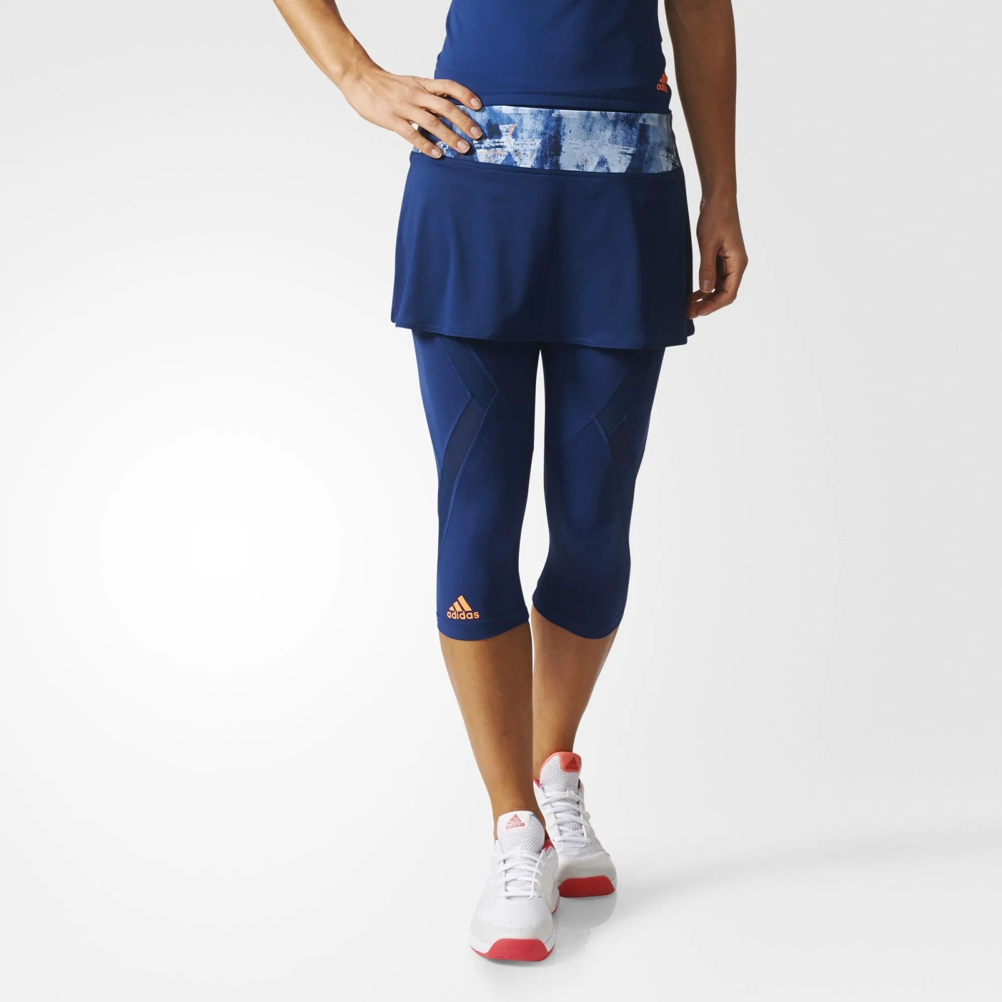 [Adidas Ladies Melbourne Line Blue Skirt Leggings]