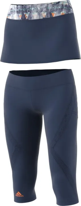 [Adidas Ladies Melbourne Line Blue Skirt Leggings]