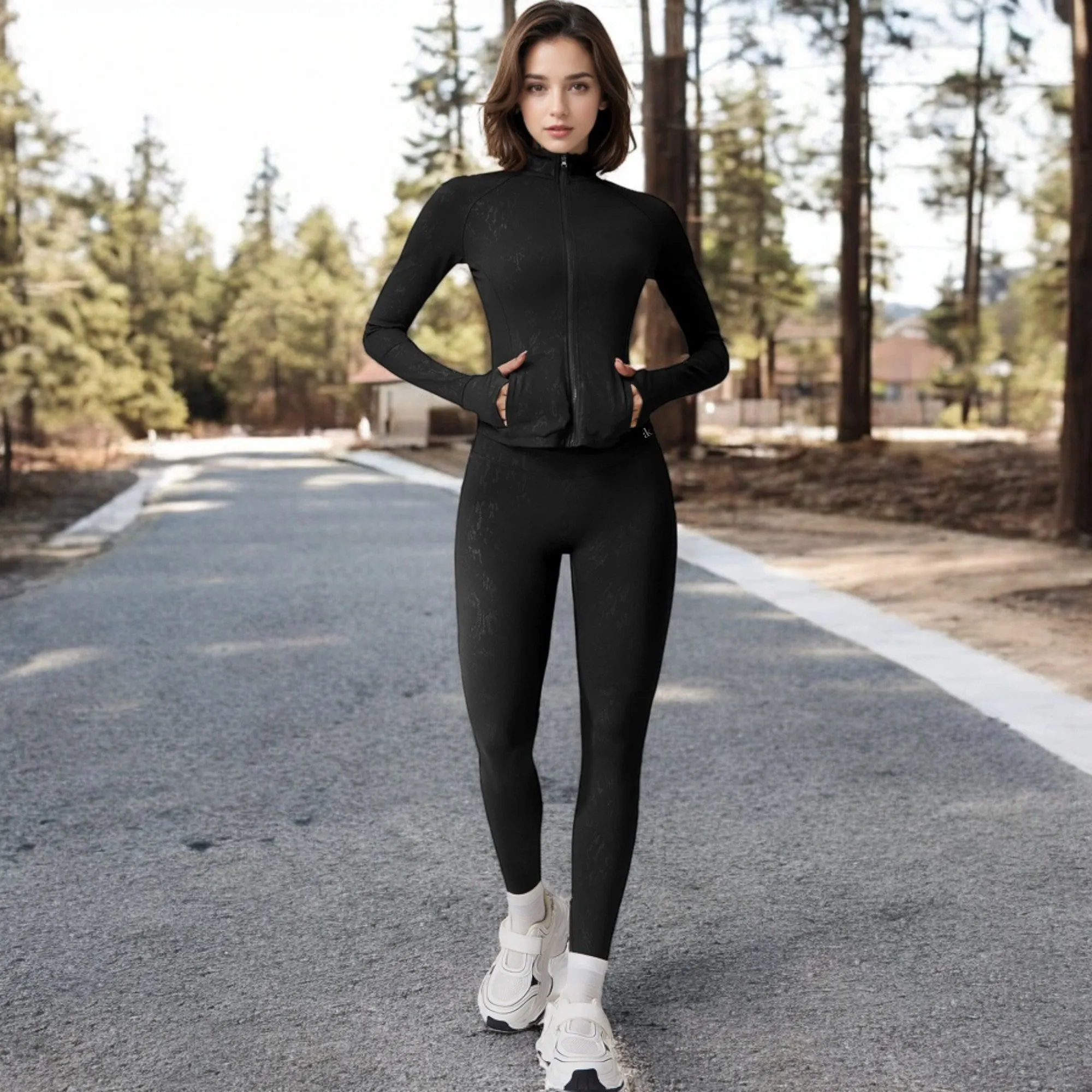 Anna-Kaci Women's High-Waist Textured Seamless Leggings