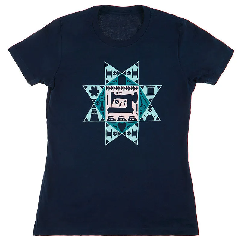 At Home With Misty Navy Icon Logo T-shirt - XL