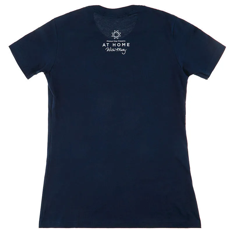 At Home With Misty Navy Icon Logo T-shirt - XL