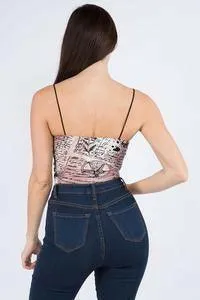 AVY sleeveless alchemy printed crop top.