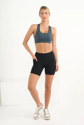Bella Bustiere- Elevate Sports Bra- Racer Back, Flagstone
