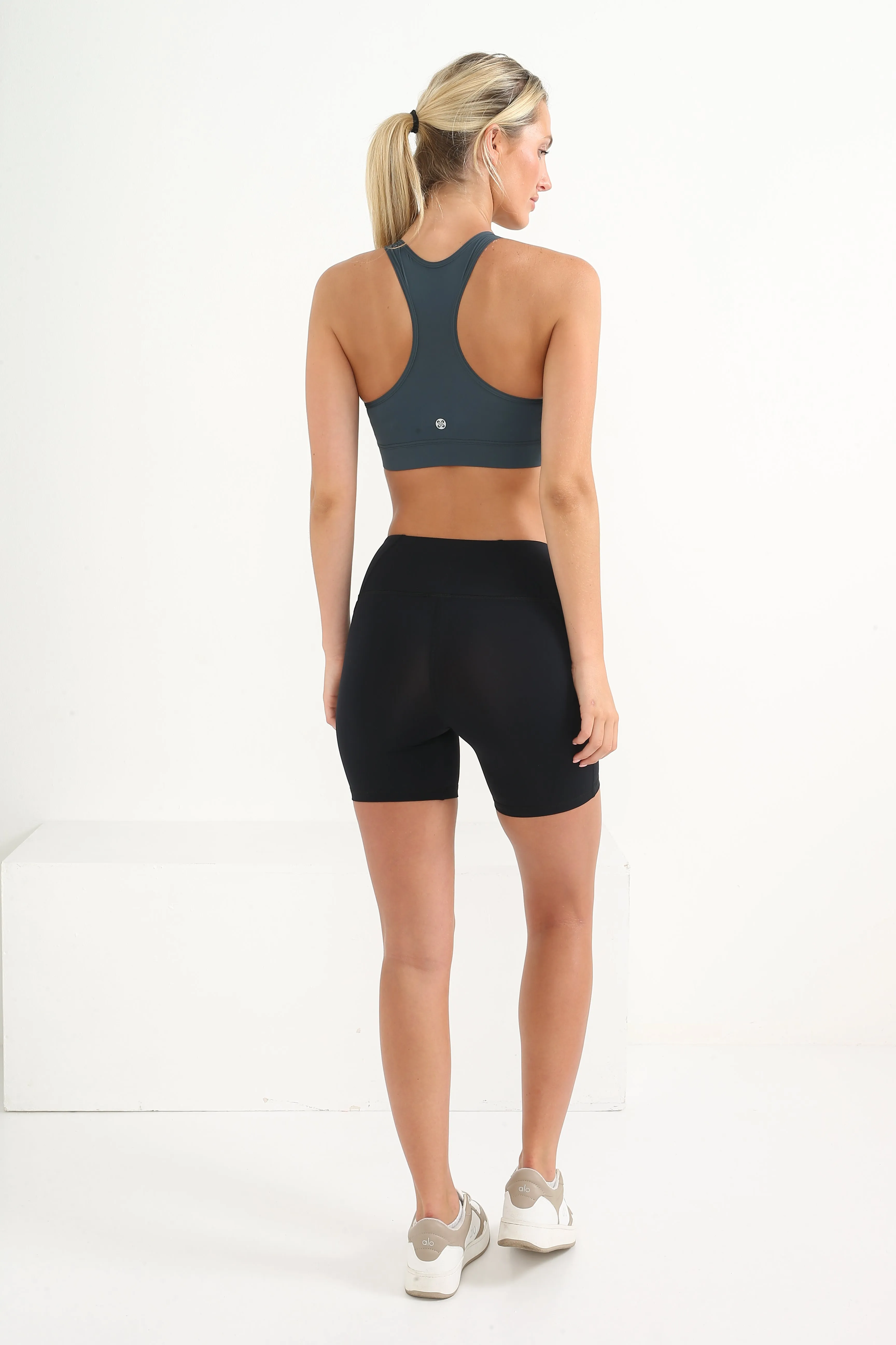 Bella Bustiere- Elevate Sports Bra- Racer Back, Flagstone