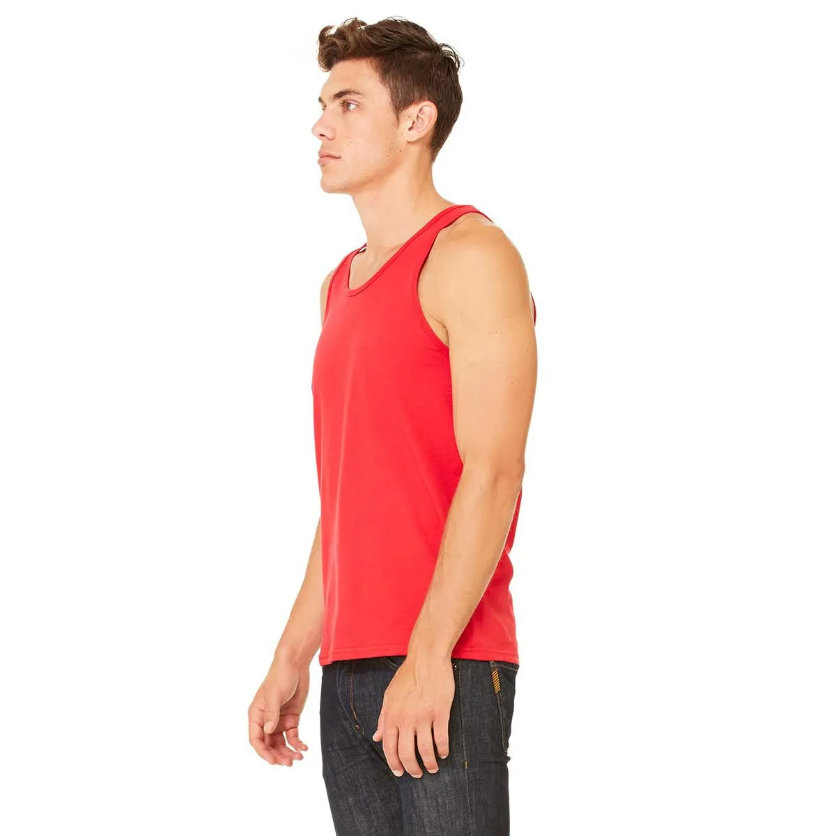 Bella   Canvas Unisex Red Jersey Tank