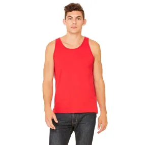 Bella   Canvas Unisex Red Jersey Tank