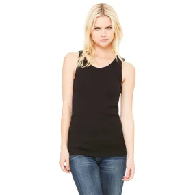 Bella   Canvas Women's Black Stretch Rib Tank