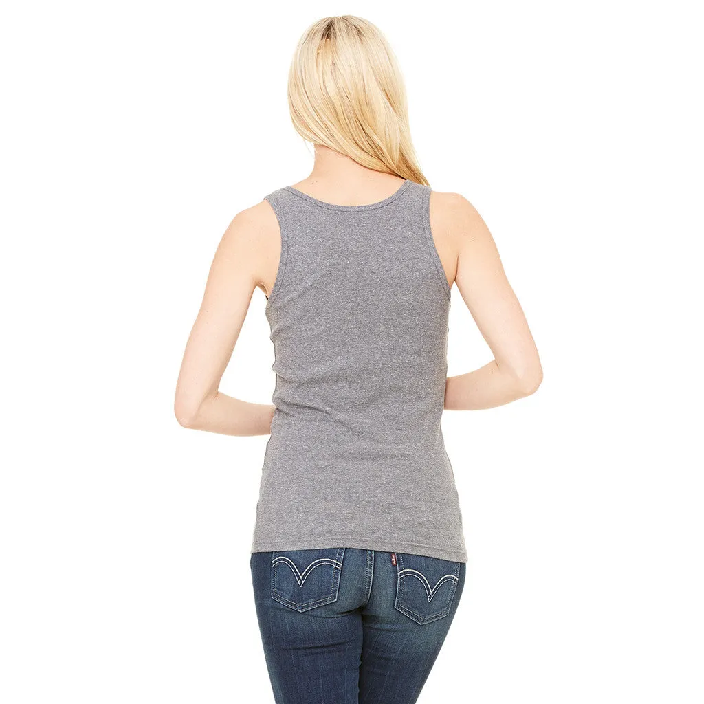 Bella   Canvas Women's Deep Heather Stretch Rib Tank