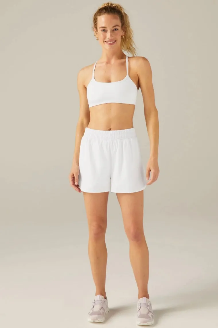 Beyond Yoga In Stride Lined Short- True White