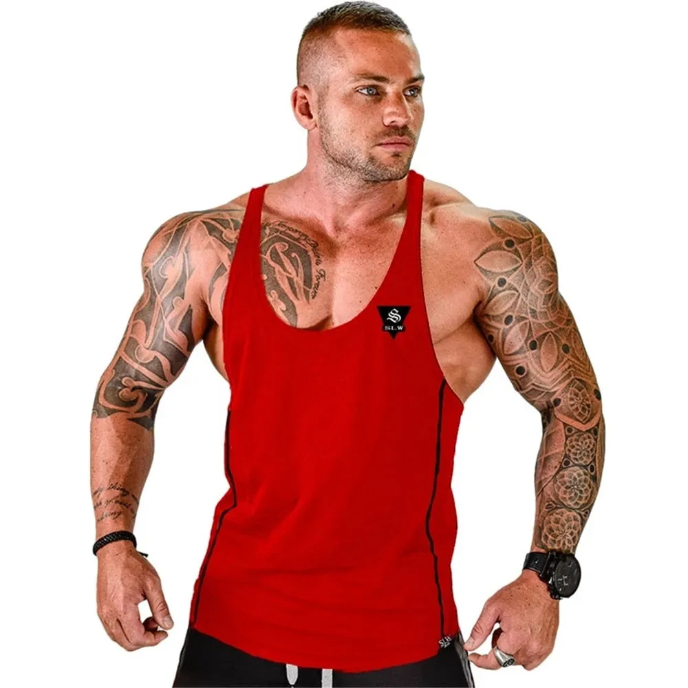 Bodybuilding Tank top Gyms Fitness sleeveless shirt  New Male Cotton clothing Fashion Singlet vest Undershirt