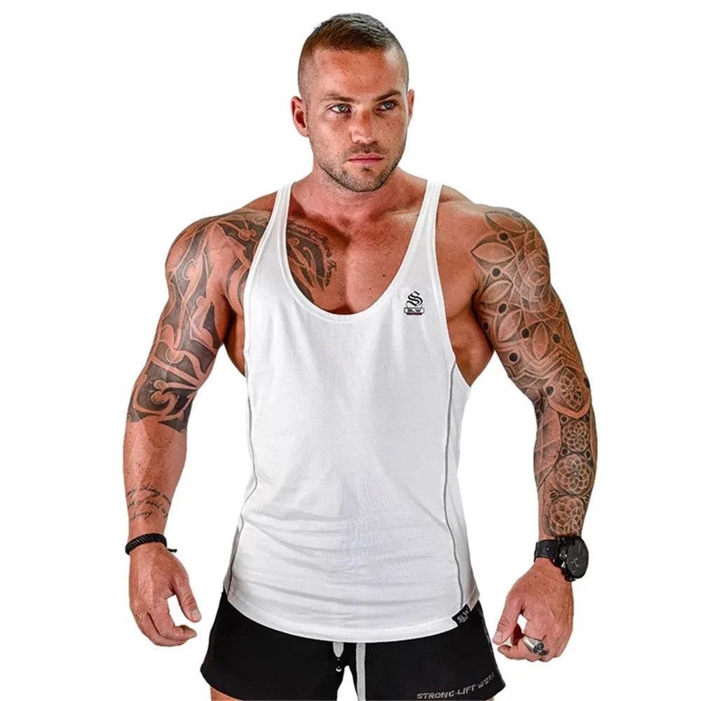 Bodybuilding Tank top Gyms Fitness sleeveless shirt  New Male Cotton clothing Fashion Singlet vest Undershirt