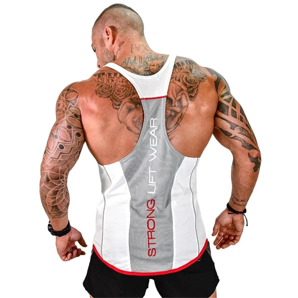 Bodybuilding Tank top Gyms Fitness sleeveless shirt  New Male Cotton clothing Fashion Singlet vest Undershirt