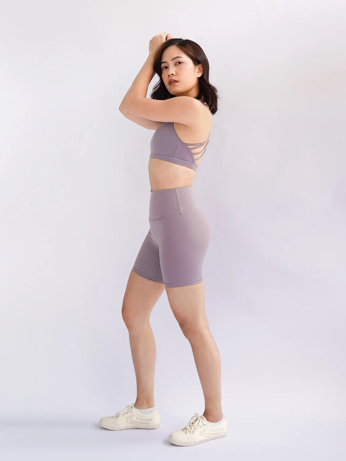 Cadence 6" Biker Shorts- Lilac