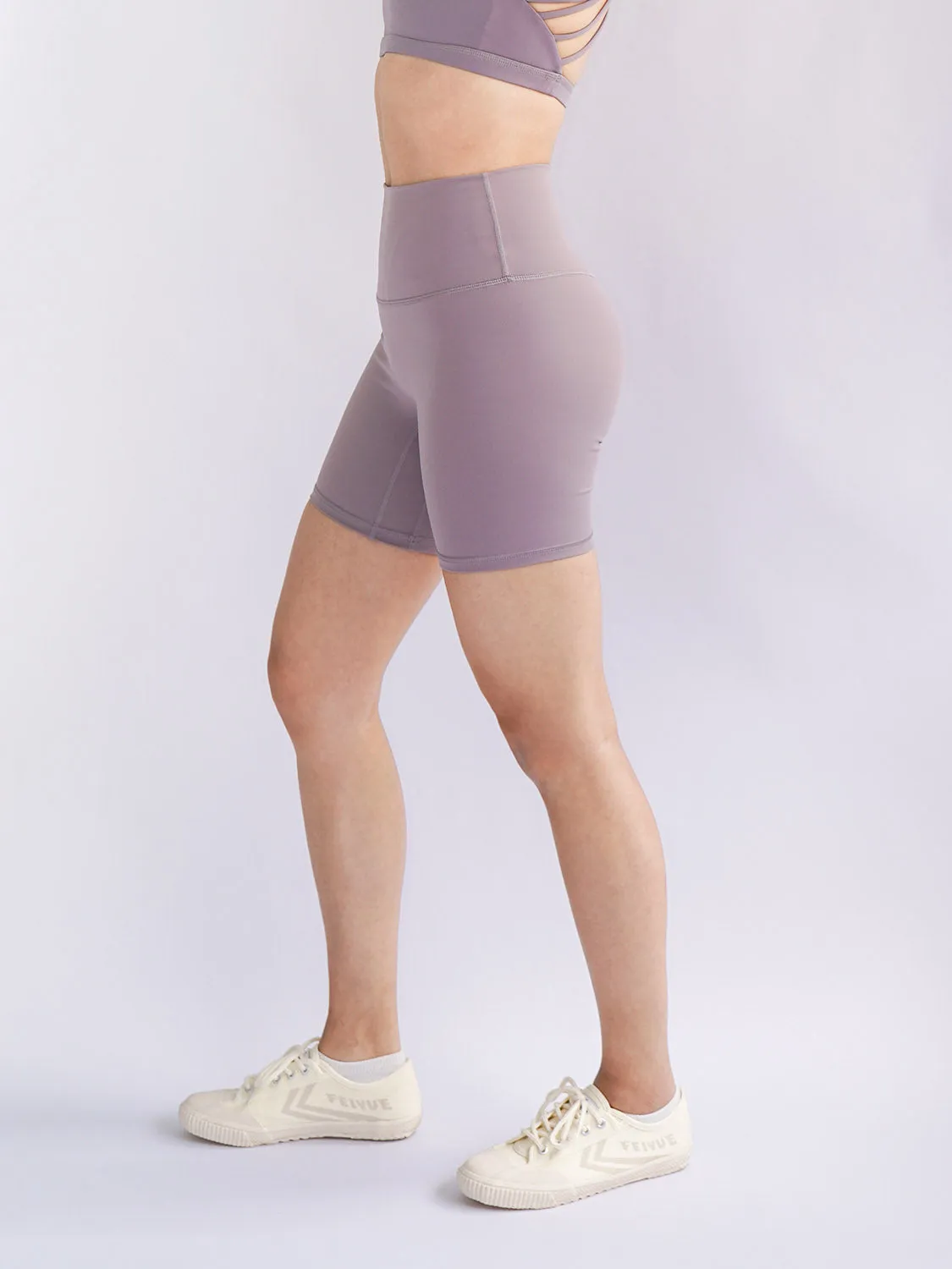 Cadence 6" Biker Shorts- Lilac