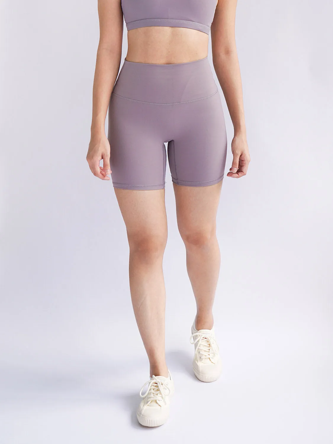 Cadence 6" Biker Shorts- Lilac