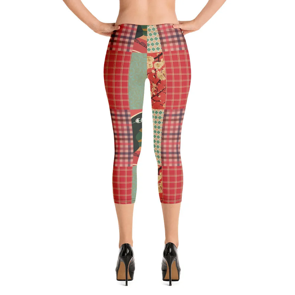 Cafe Deluxe Maestro Patchwork Capri Leggings