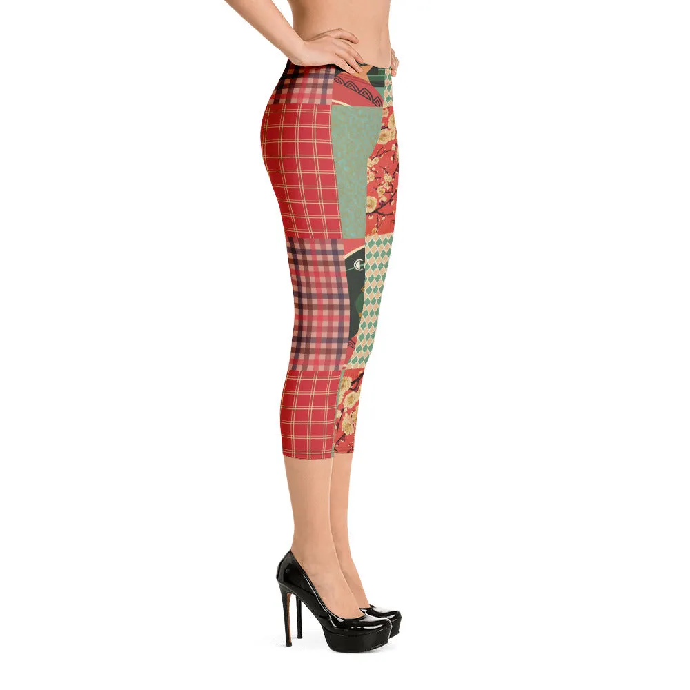 Cafe Deluxe Maestro Patchwork Capri Leggings