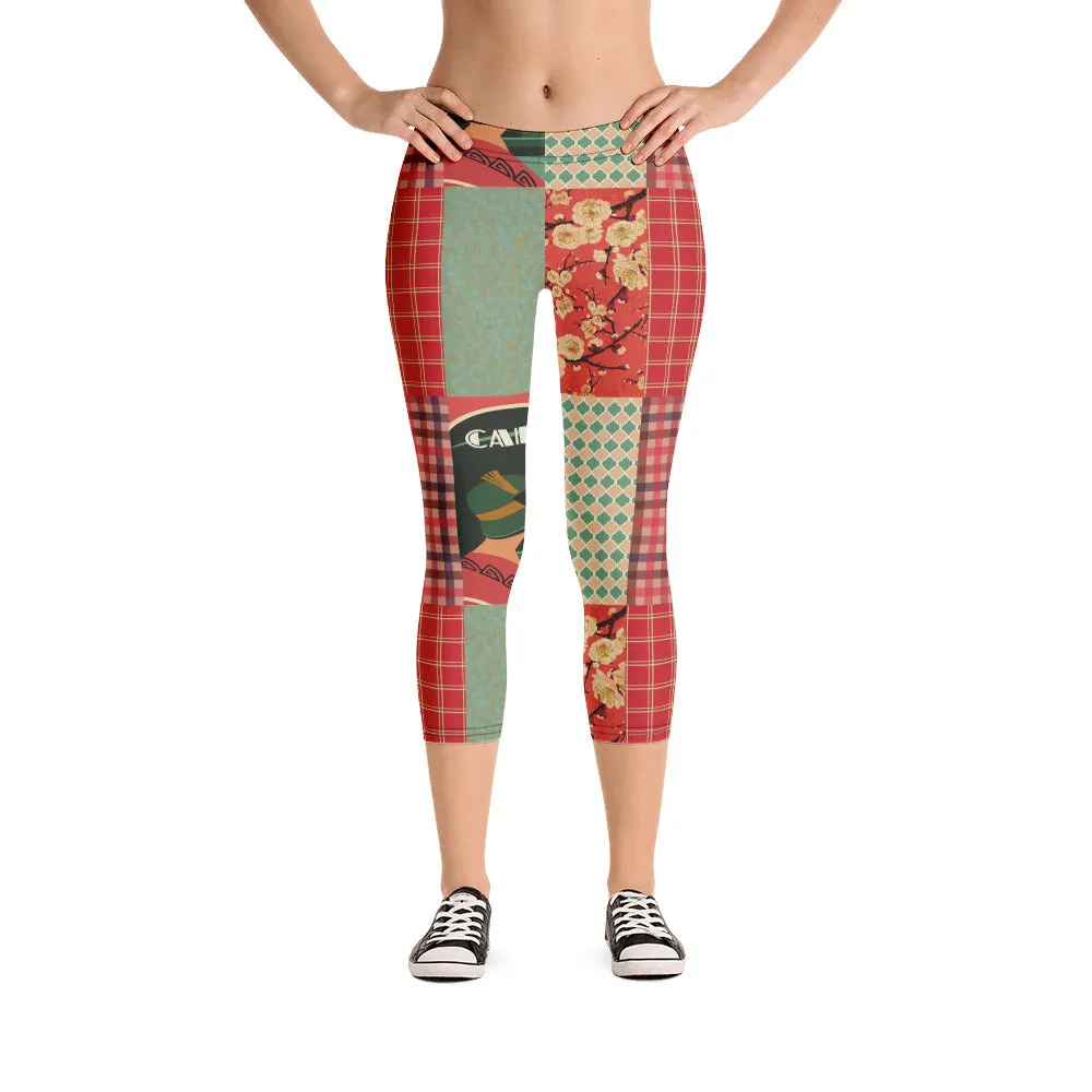 Cafe Deluxe Maestro Patchwork Capri Leggings