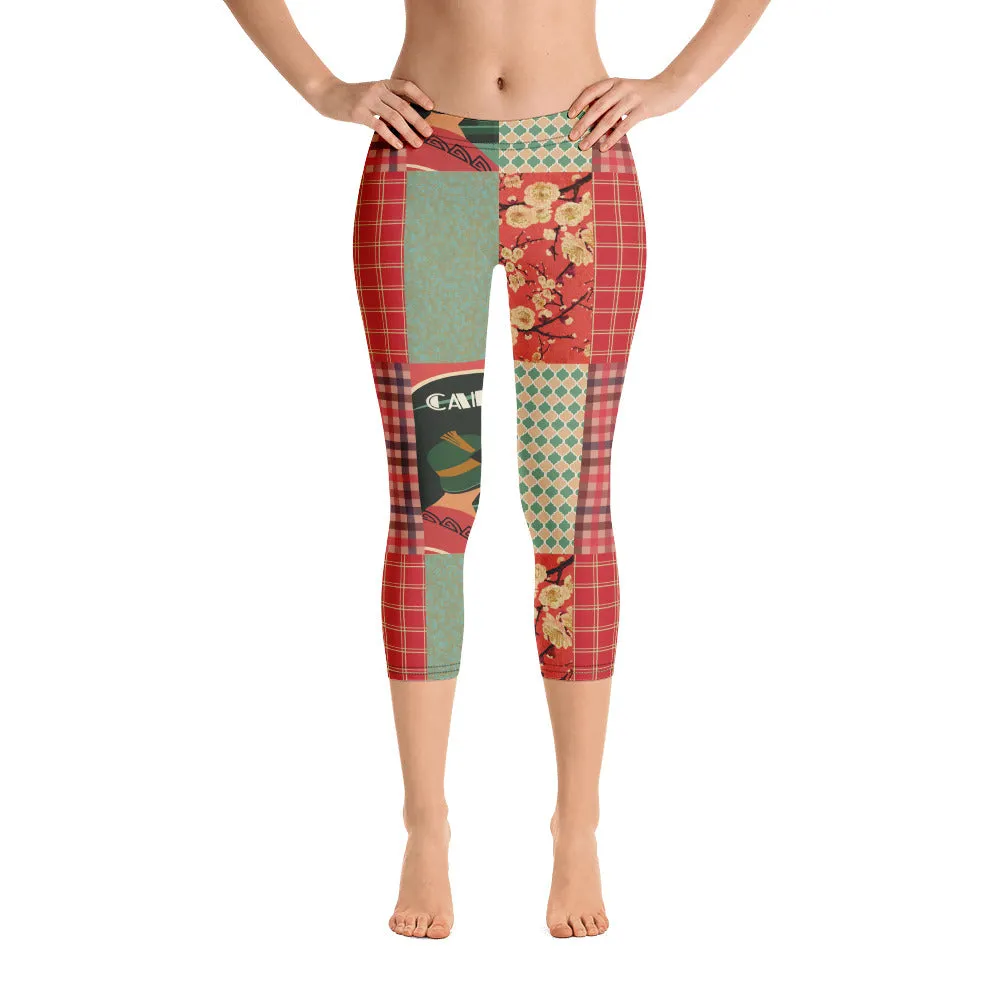 Cafe Deluxe Maestro Patchwork Capri Leggings