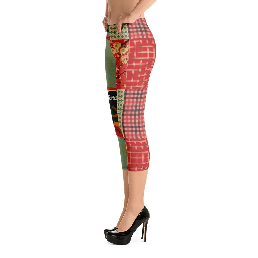 Cafe Deluxe Maestro Patchwork Capri Leggings