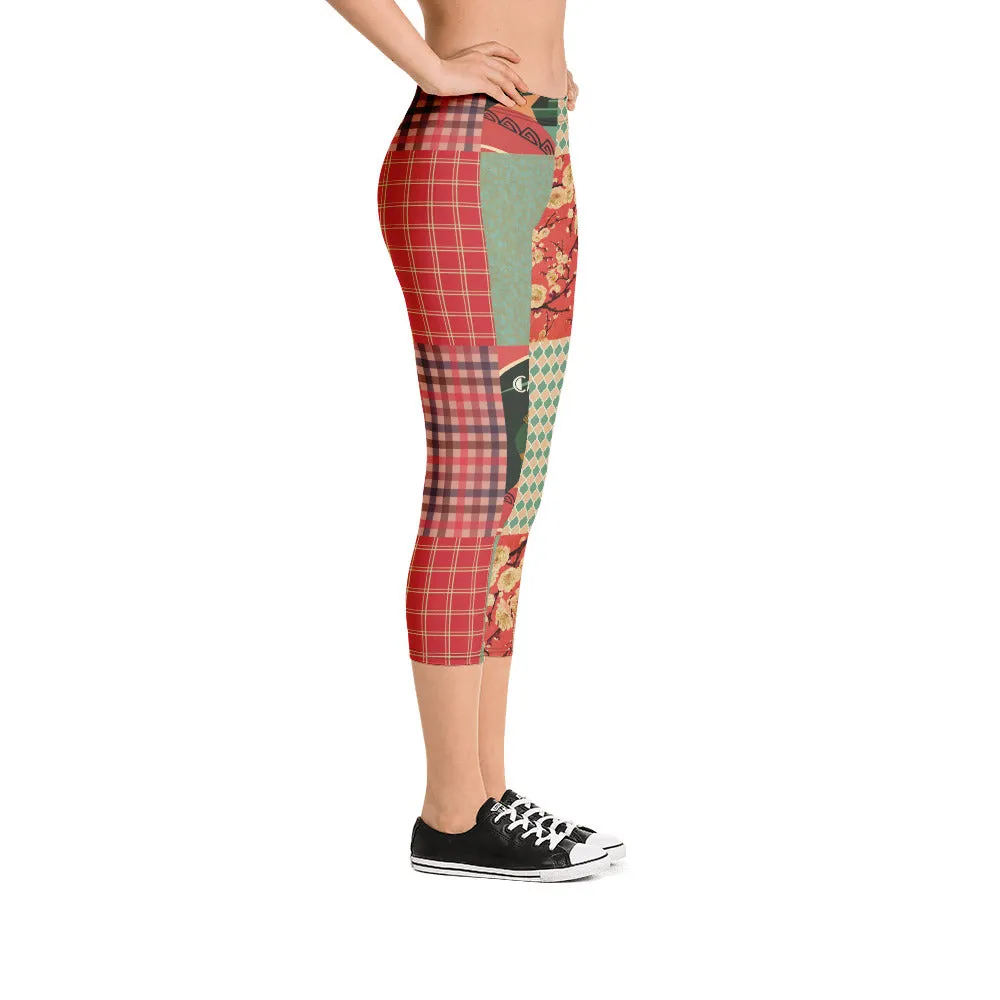 Cafe Deluxe Maestro Patchwork Capri Leggings