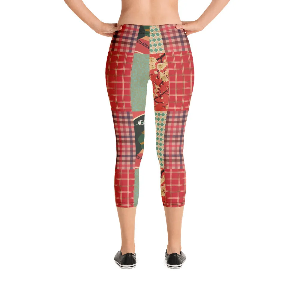 Cafe Deluxe Maestro Patchwork Capri Leggings