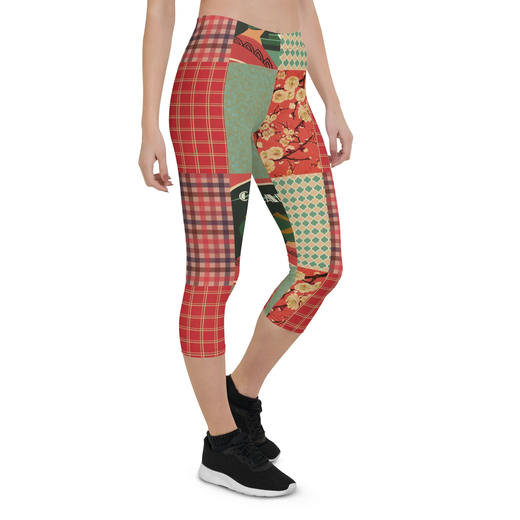 Cafe Deluxe Maestro Patchwork Capri Leggings