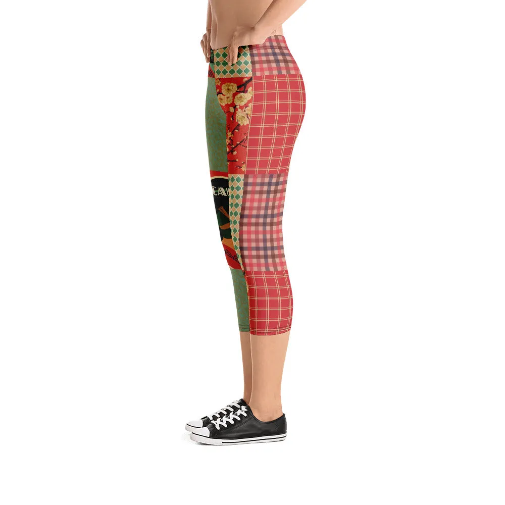 Cafe Deluxe Maestro Patchwork Capri Leggings