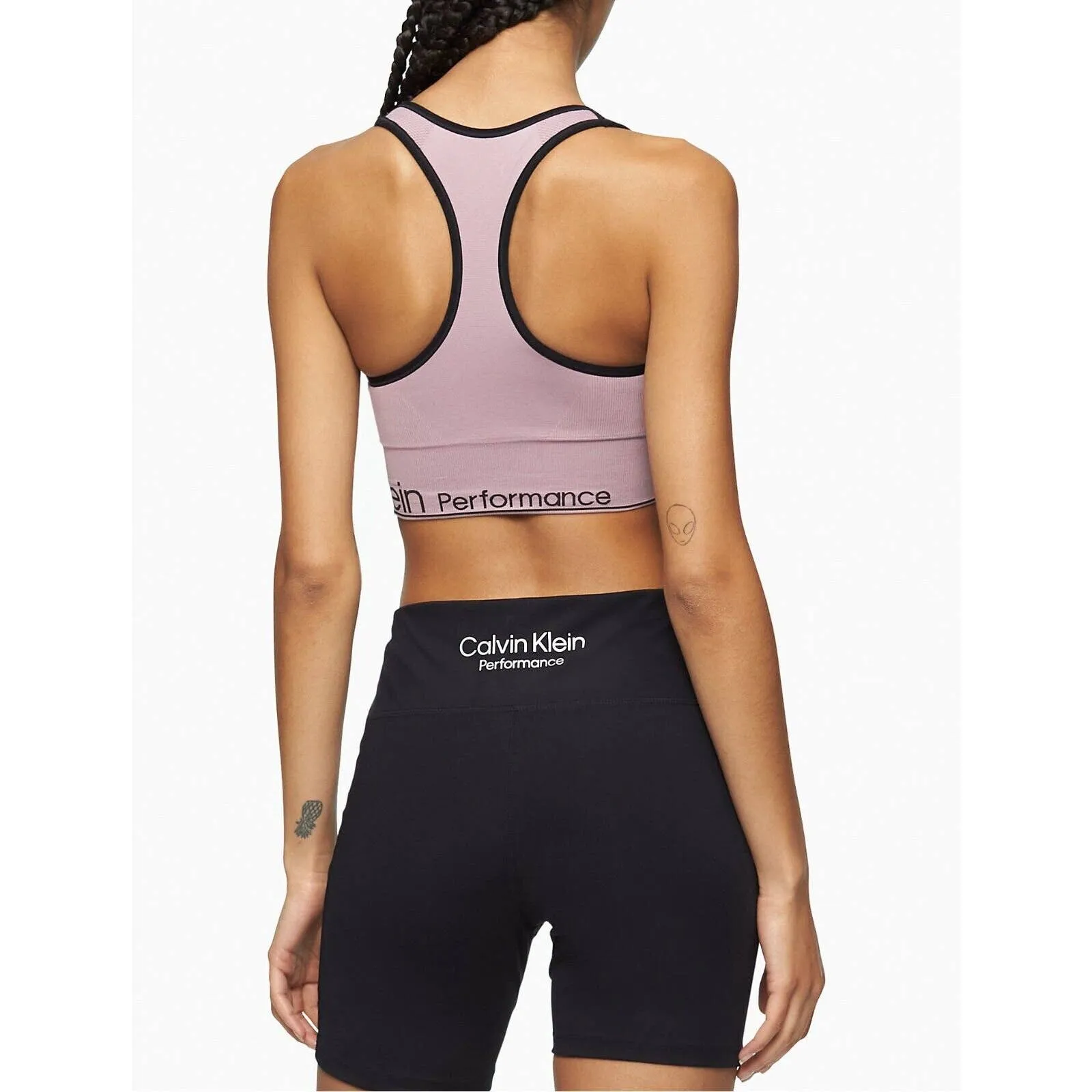 Calvin Klein Women's Seamless Ribbed Sports Bra Stardust