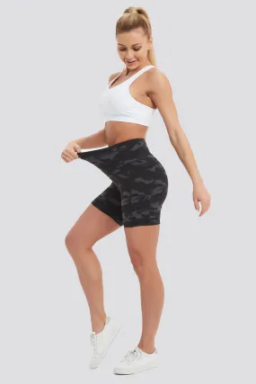 Camo High Waisted Yoga Shorts 5"