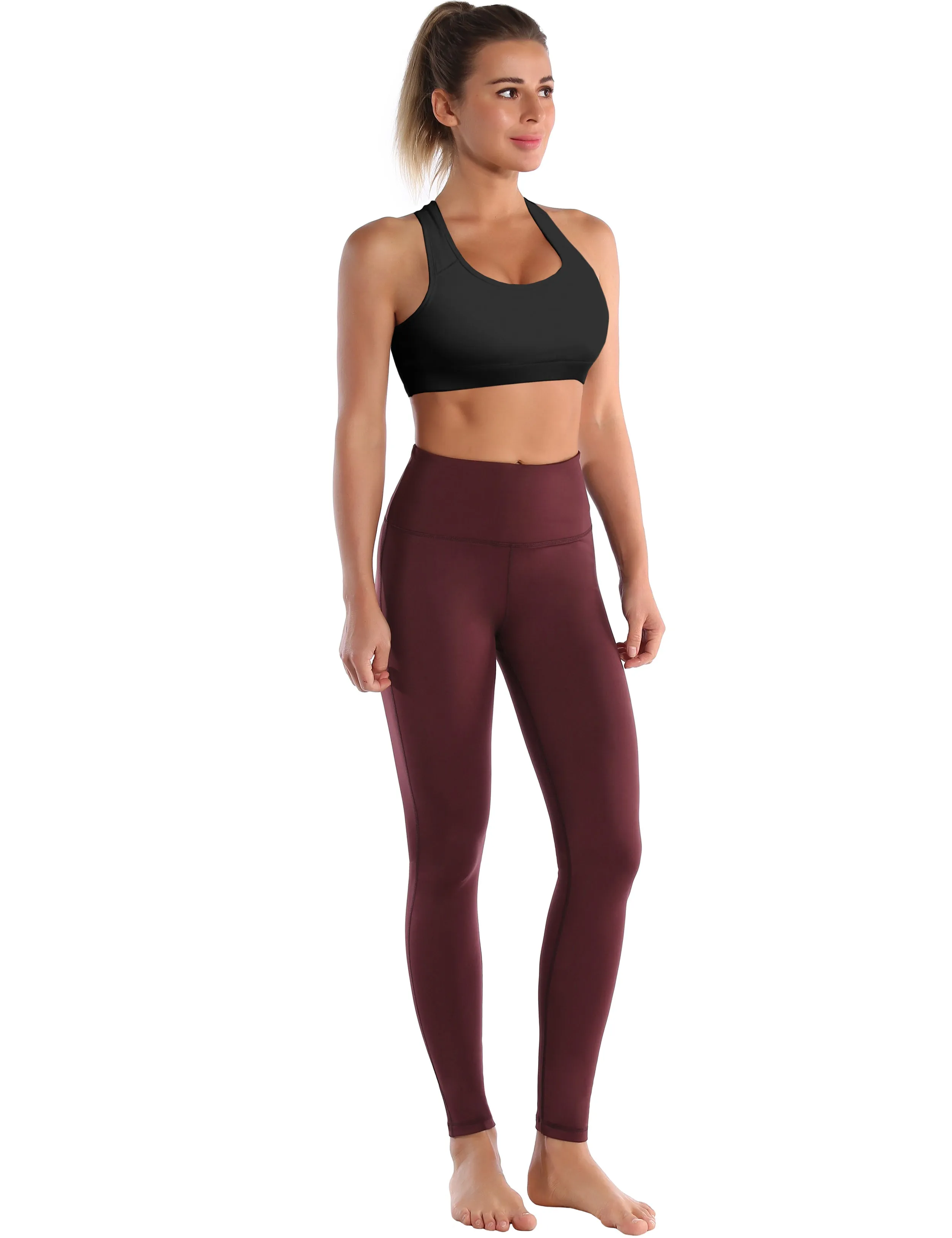 Compression Racerback Sports Bras black ins_Plus Size