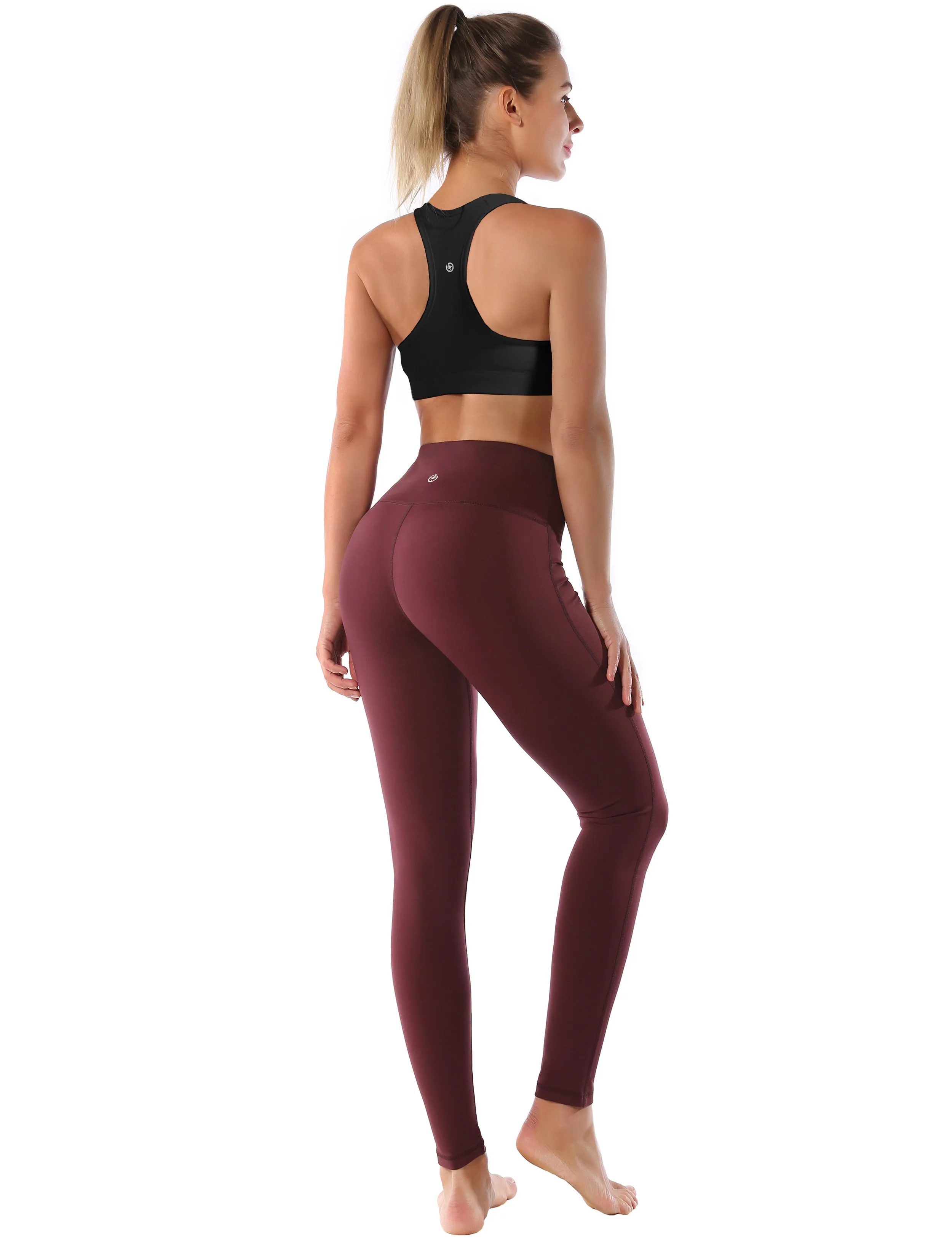 Compression Racerback Sports Bras black ins_Plus Size