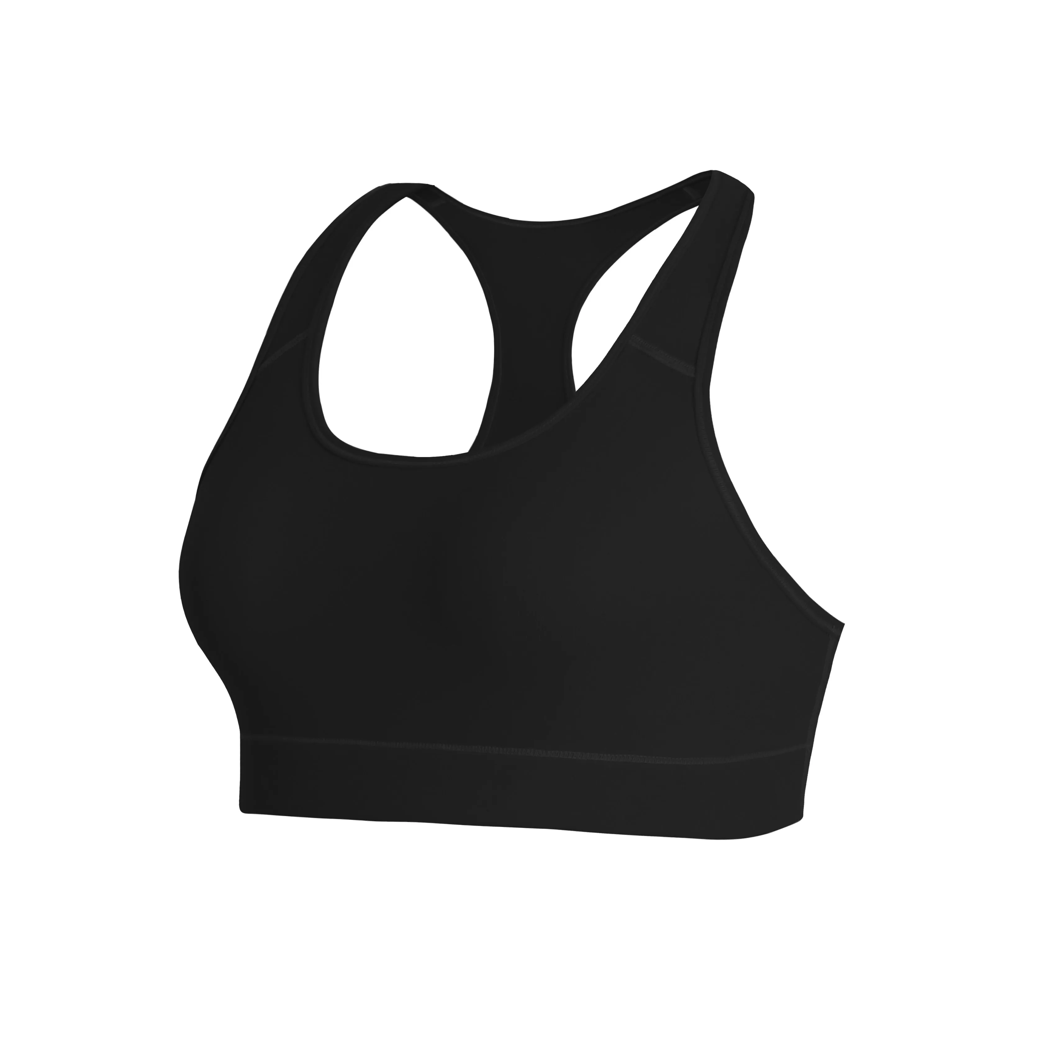 Compression Racerback Sports Bras black ins_Plus Size