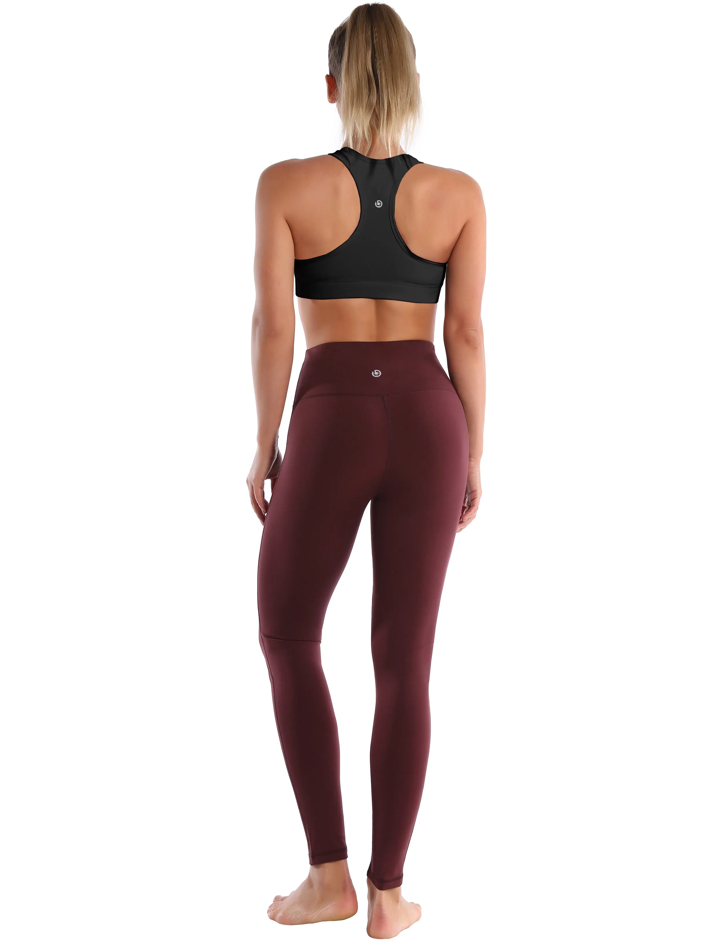 Compression Racerback Sports Bras black ins_Plus Size