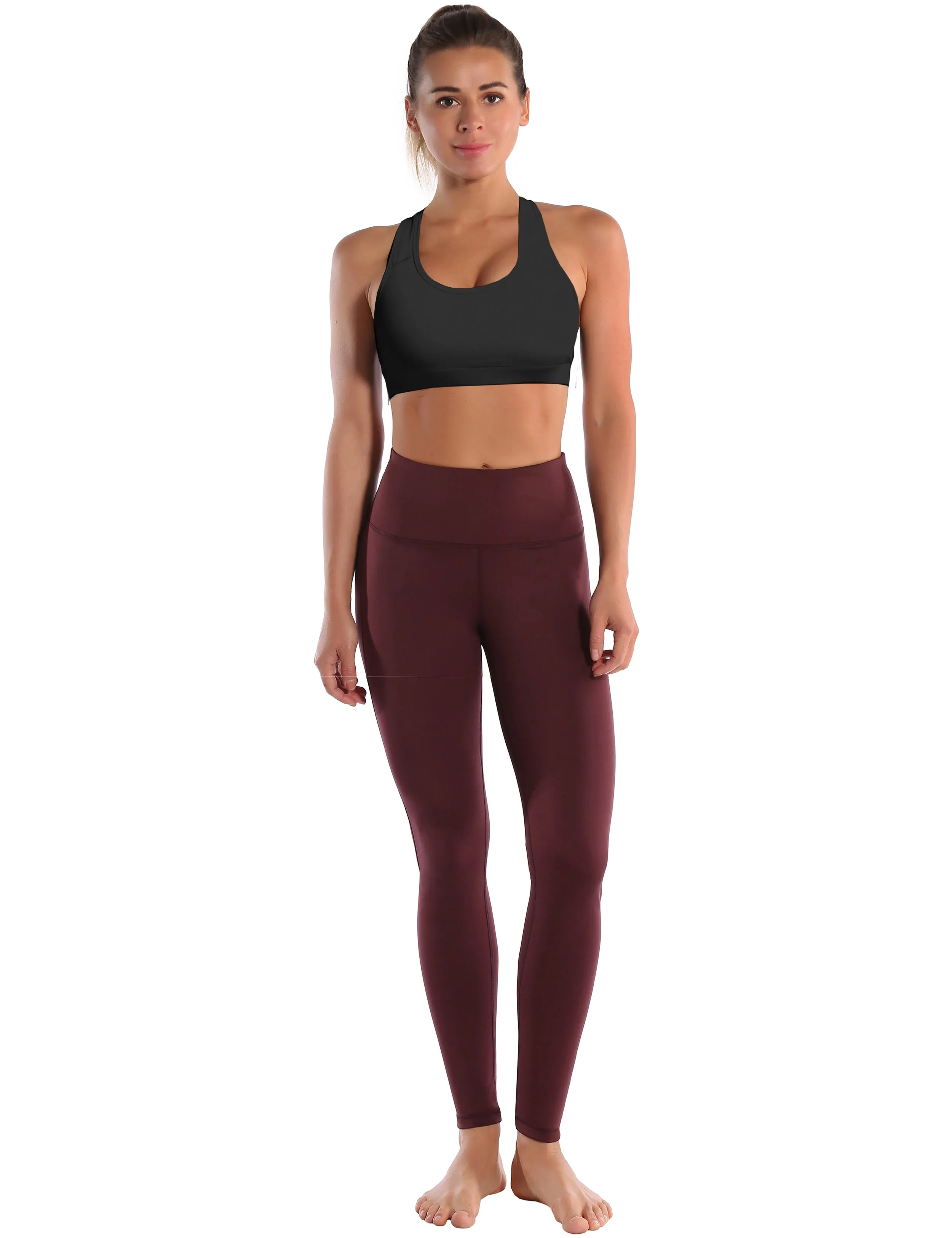 Compression Racerback Sports Bras black ins_Plus Size