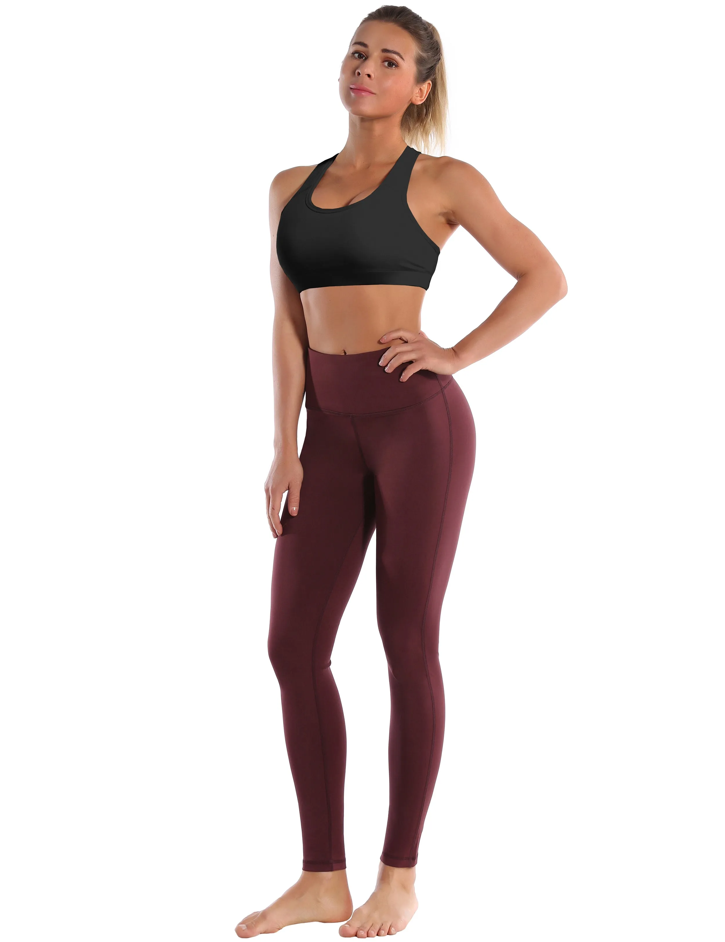 Compression Racerback Sports Bras black ins_Plus Size