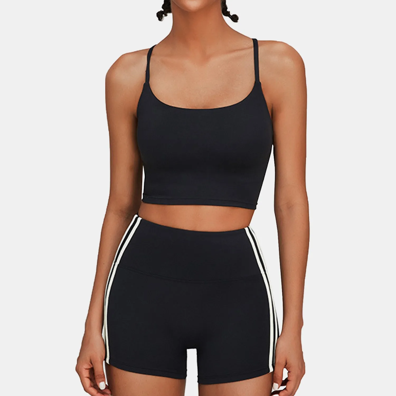 Crisscross Backless Sports Bra - Mertise
