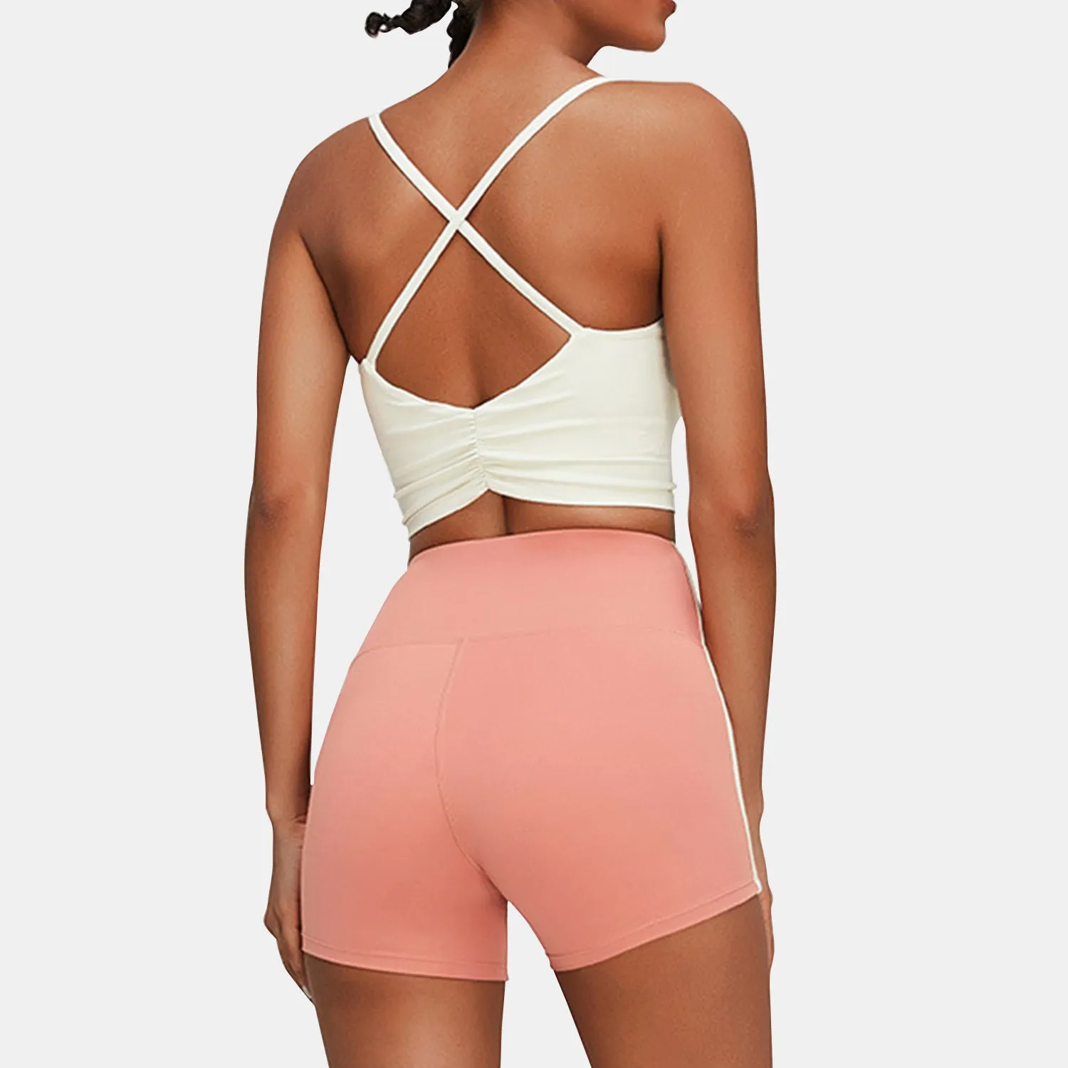 Crisscross Backless Sports Bra - Mertise