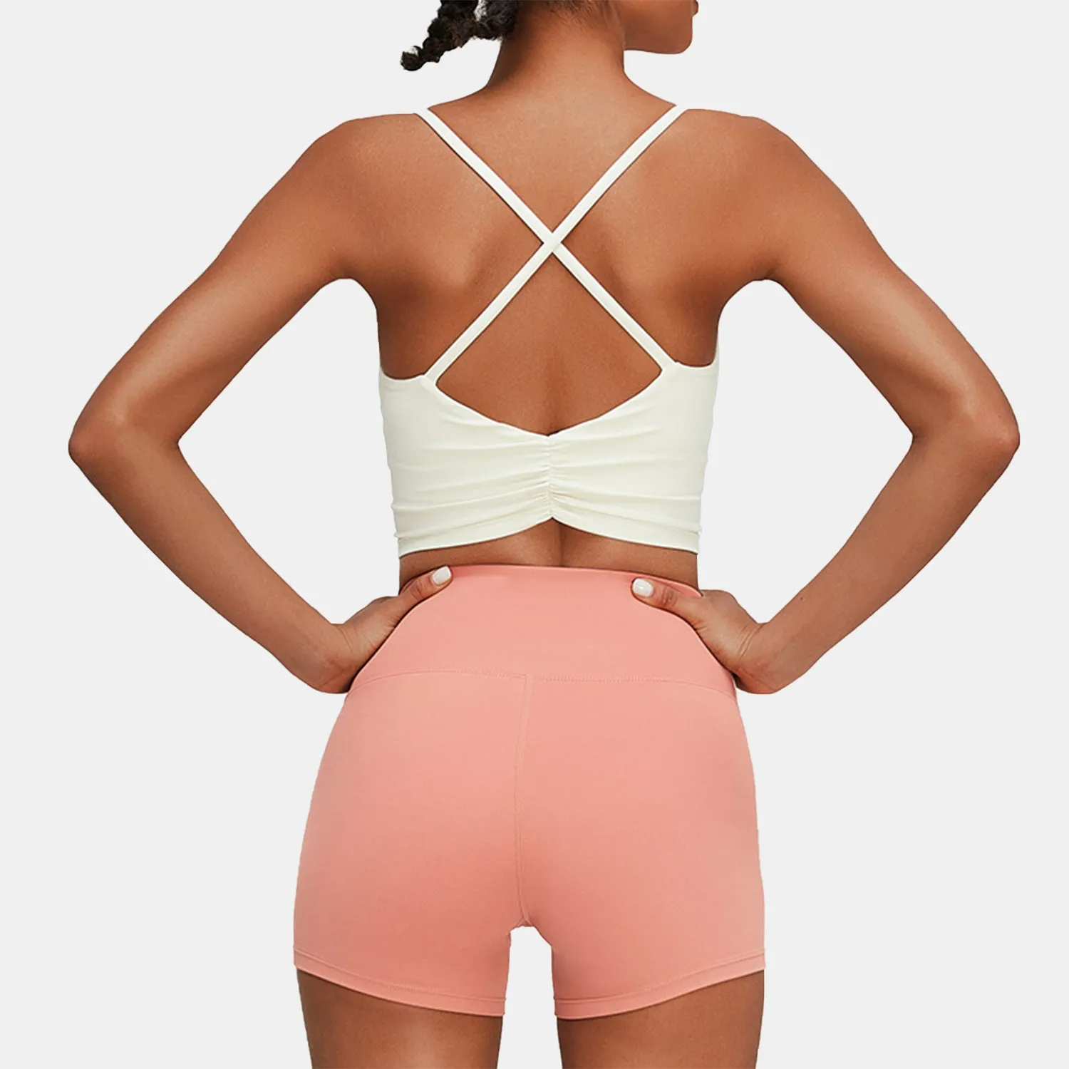 Crisscross Backless Sports Bra - Mertise