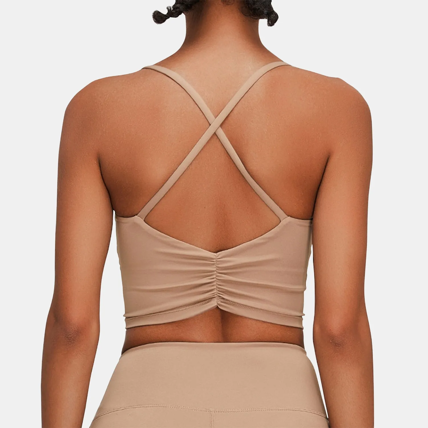 Crisscross Backless Sports Bra - Mertise