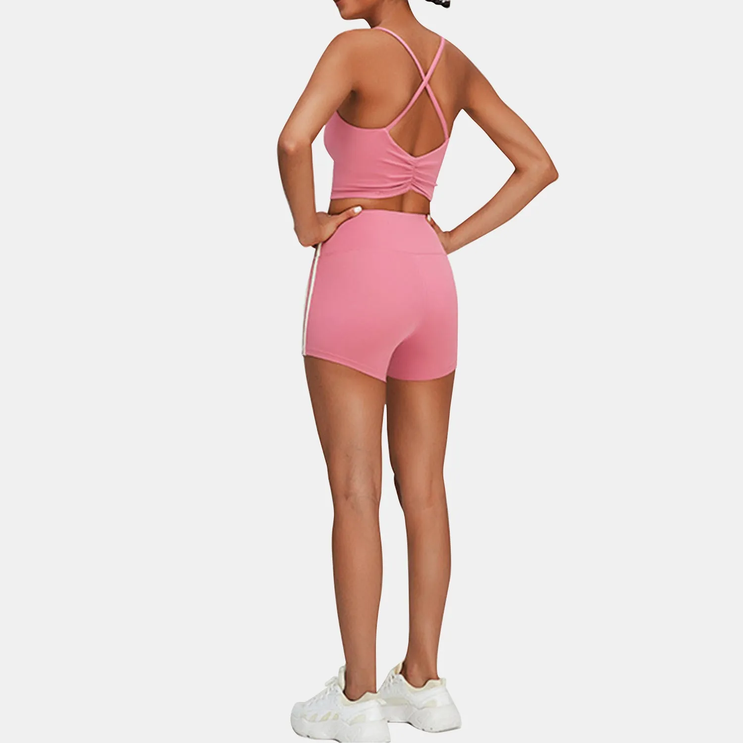 Crisscross Backless Sports Bra - Mertise