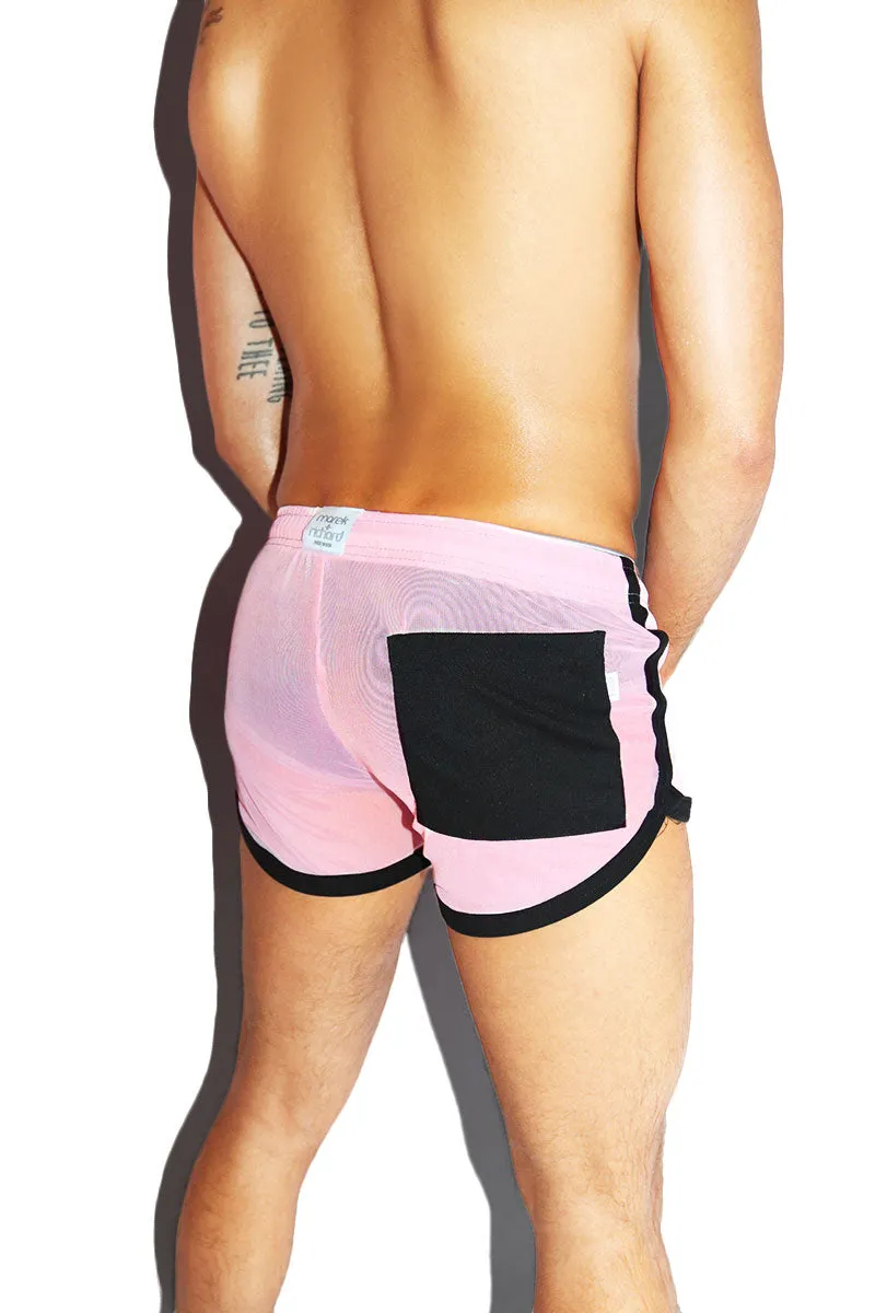 Cum Running Shorts- Pink