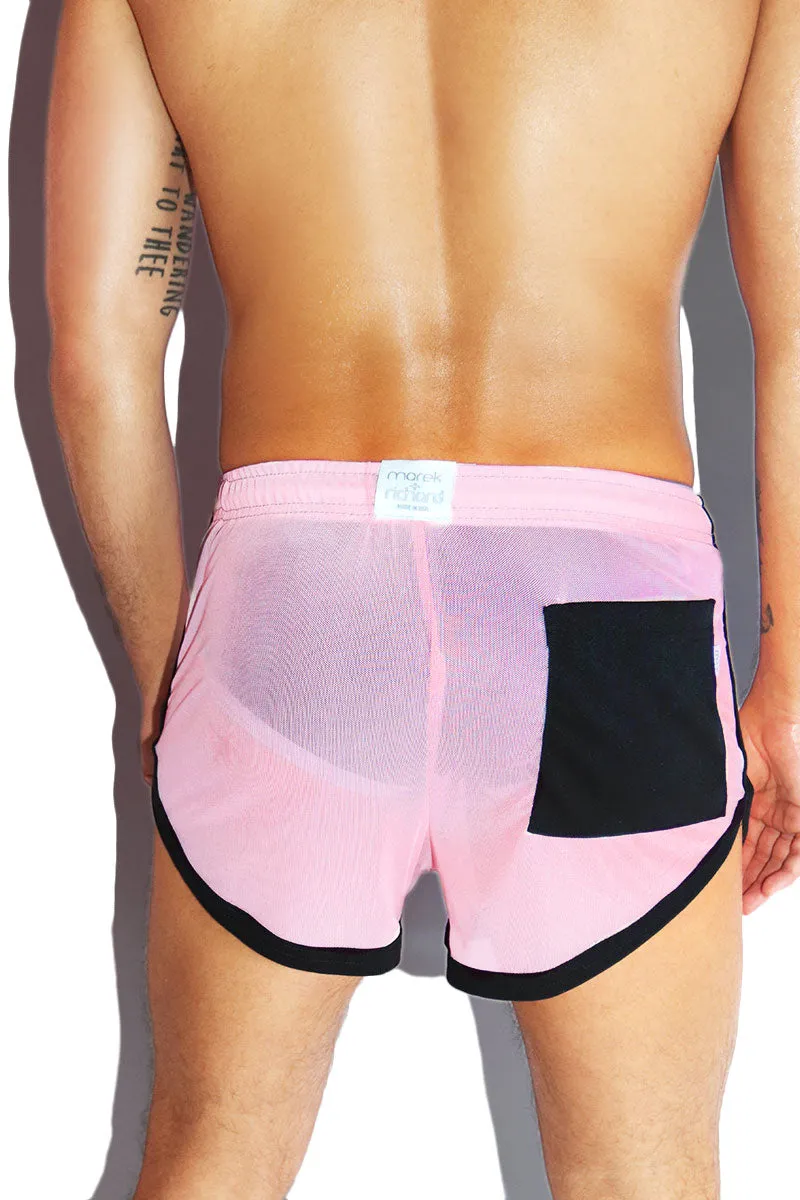 Cum Running Shorts- Pink