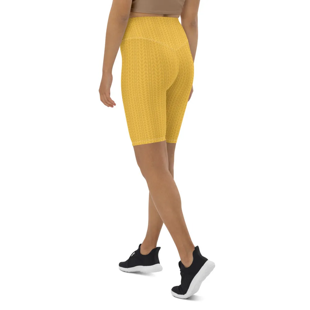 Daffodil Yellow Biker Shorts