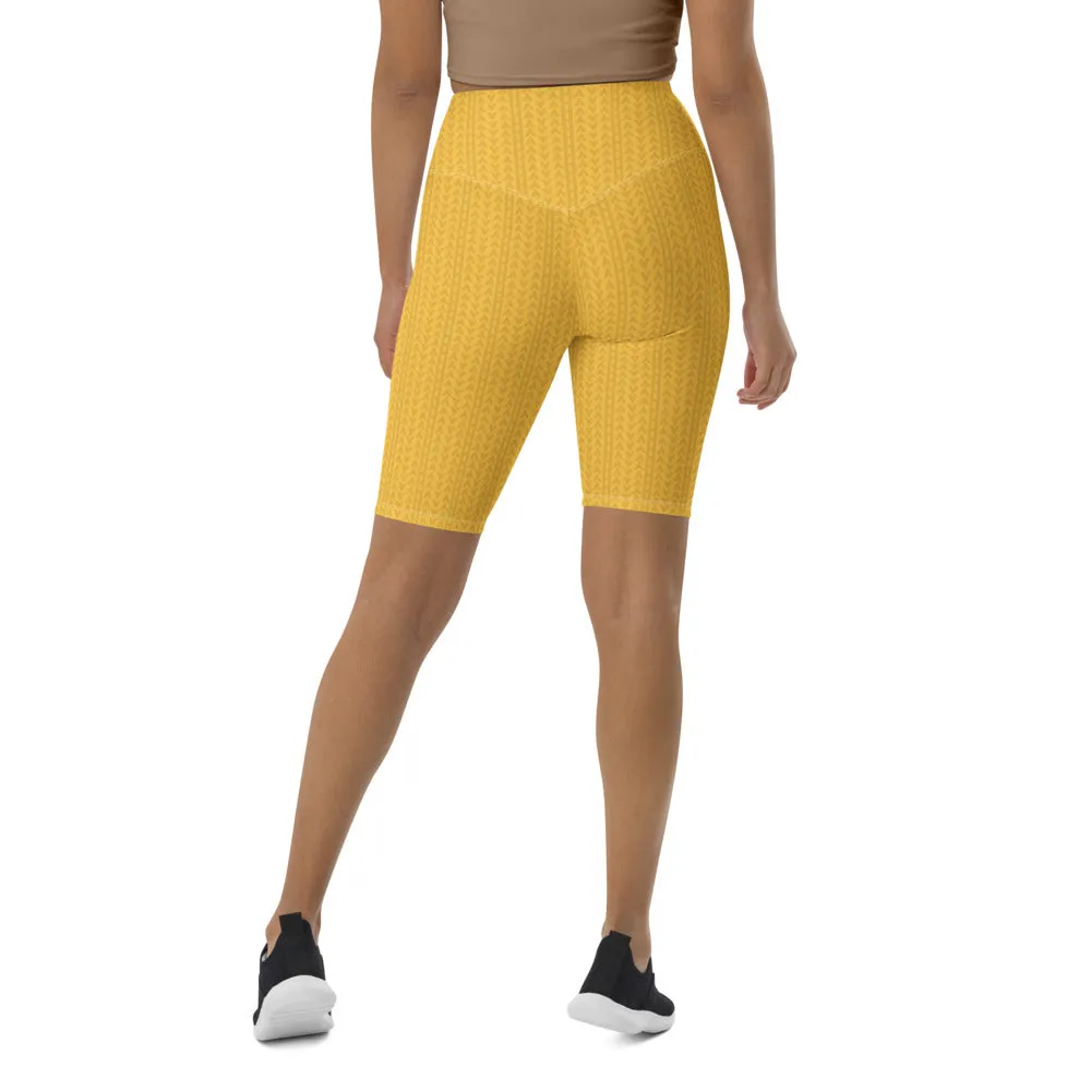 Daffodil Yellow Biker Shorts