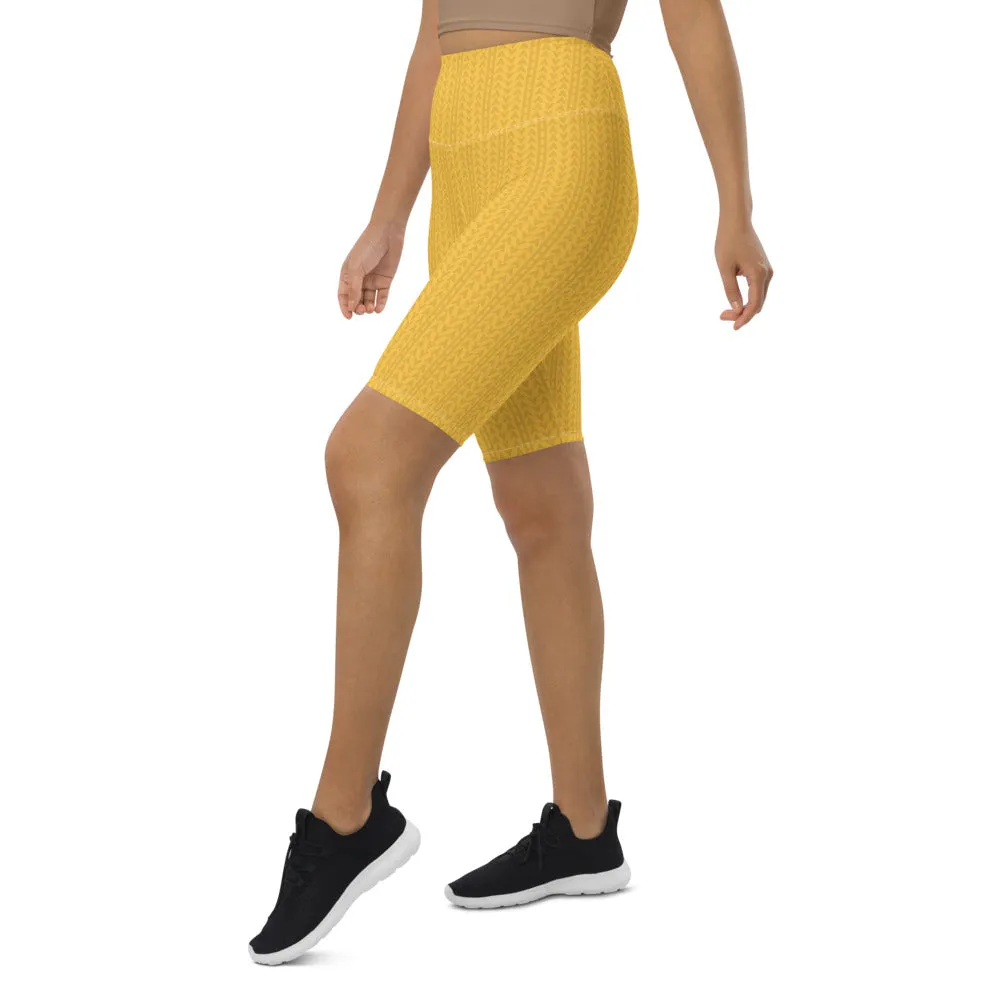 Daffodil Yellow Biker Shorts