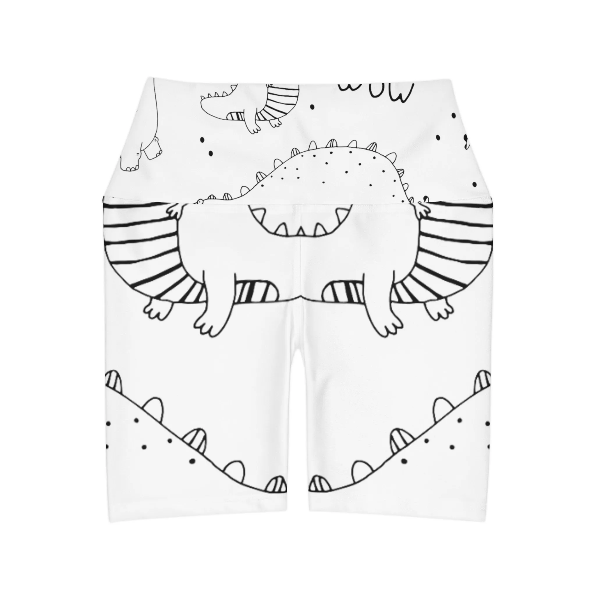 Doodle Dinosours - Inovax High Waisted Yoga Leggings